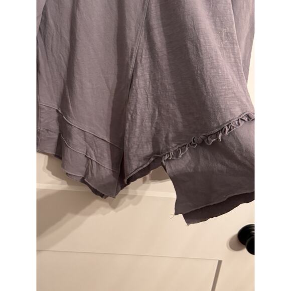 Lulu B Top Shirt Sz S Purple Gray Knit Lagenlook Buttons Tunic Minimalist - Picture 3 of 8